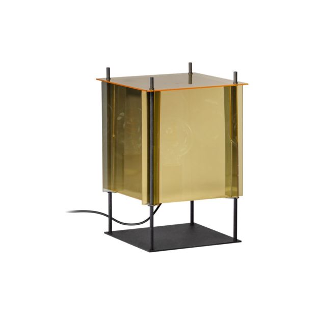 ETH Cube - tafellamp - Ø 40 x 185 cm - zwart en goud/zilver