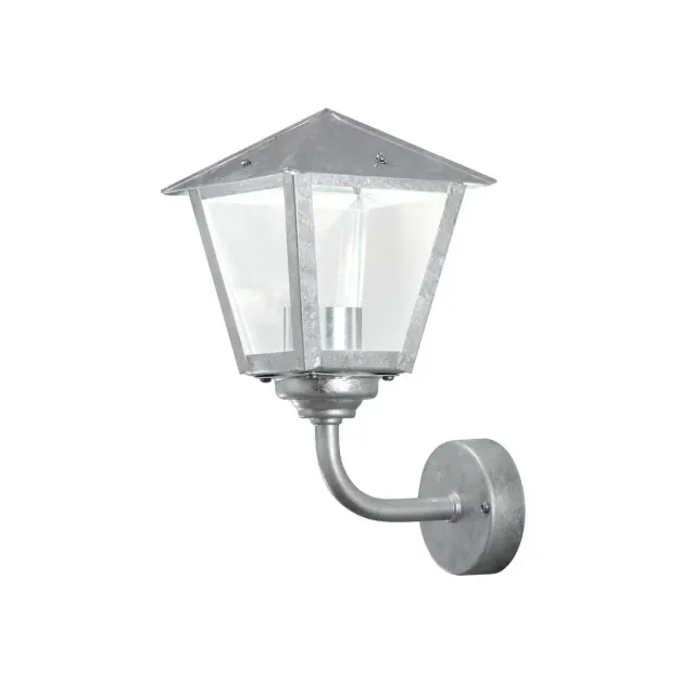 Konstsmide Benu - buiten wandlamp - 21 x 25 x 39 cm - IP23 - zilver en transparant