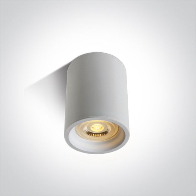 ONE Light Dark Light Cylinders - plafondverlichting - Ø 7 x 10 cm - wit