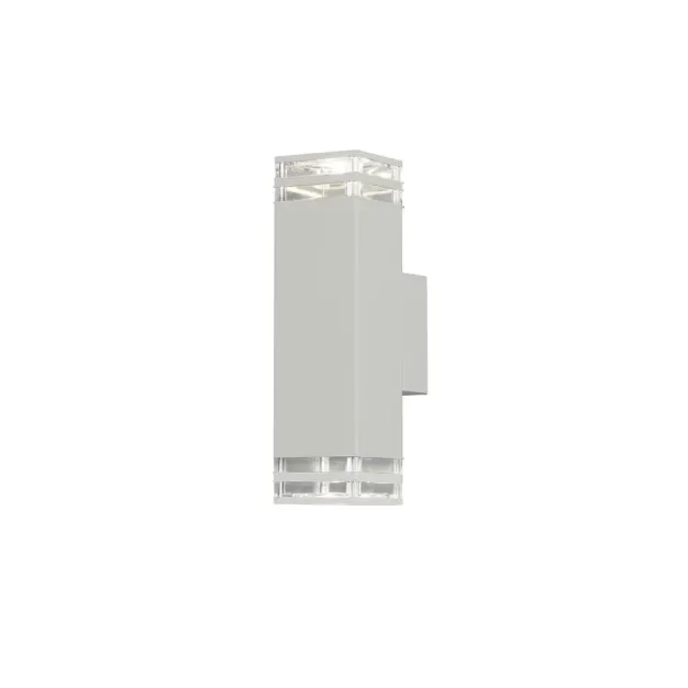 Konstsmide Pollux - buiten wandlamp  - 7,5 x 11,5 x 27,5 cm - IP44 - wit