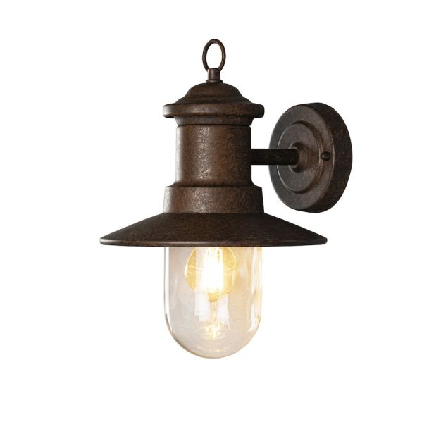 Konstsmide Napoli - wandverlichting - 24,5 x 30,5 x 22 cm - IP44 - roest