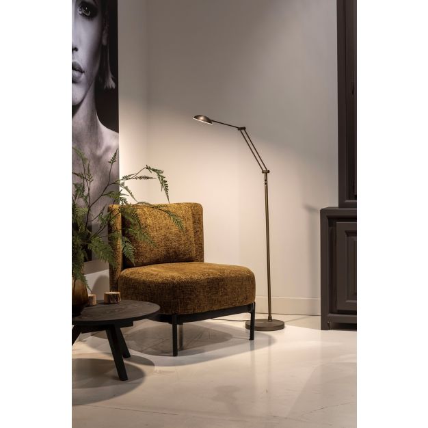 Artdelight Palermo - vloerlamp - Ø 26 x 170 cm - 10W dim to warm LED incl. - antiek brons