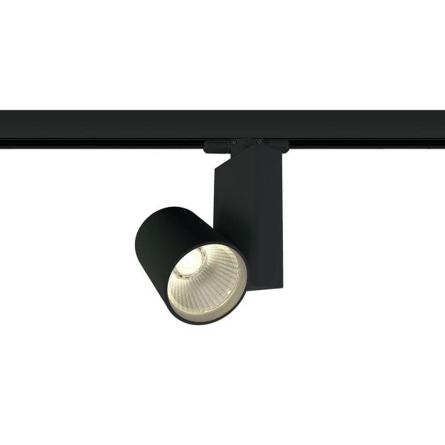 ONE Light COB Track Spot - rail spot - 3-fase railsysteem - Ø 8 x 14 cm - 15W LED incl. - zwart - warm witte lichtkleur