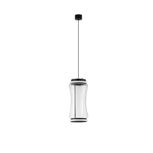 Nova Luce Anapnoe - hanglamp - Ø 21,5 x 250 cm - 21W dimbare LED incl. - mat zwart
