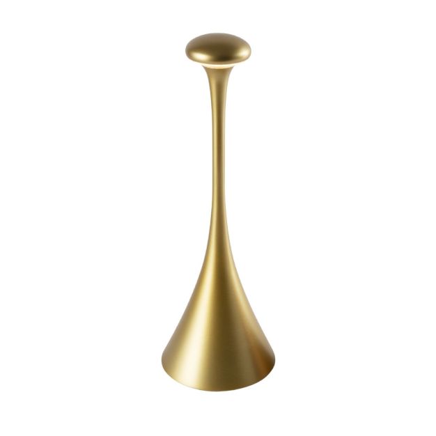 VK lighting Trumpet - buiten tafellamp - Ø 5 x Ø 9 x 29,2 cm - 2,2W dimbare LED incl. - IP54 - goud