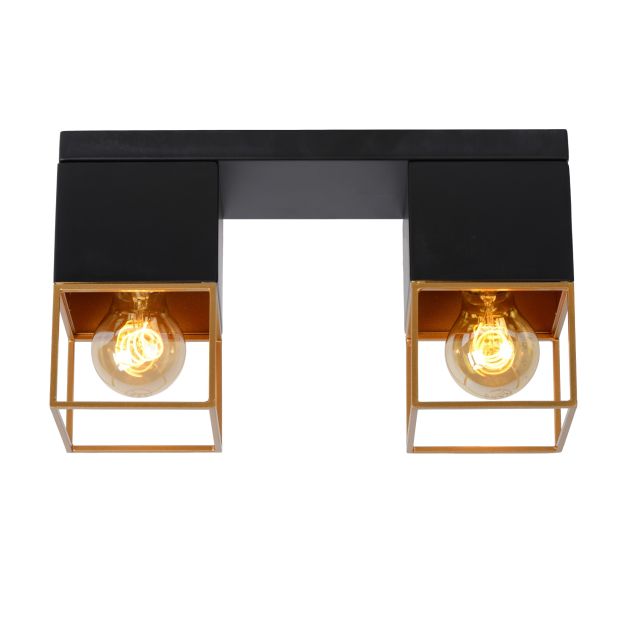 Lucide Rixt - plafondverlichting - 32 x 10 x 18 cm - zwart