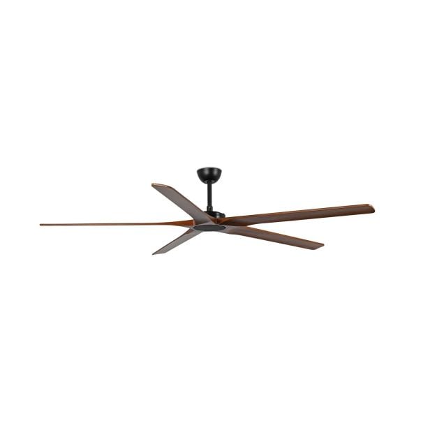 Faro Bigwood 20 XL - plafondventilator - Ø 200 cm - mat zwart en donker walnoot