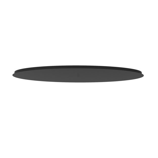 Artdelight Plate - ovale plafondplaat uitbreidbaar tot 10 lampen - 120 x 40 x 3 cm - zwart