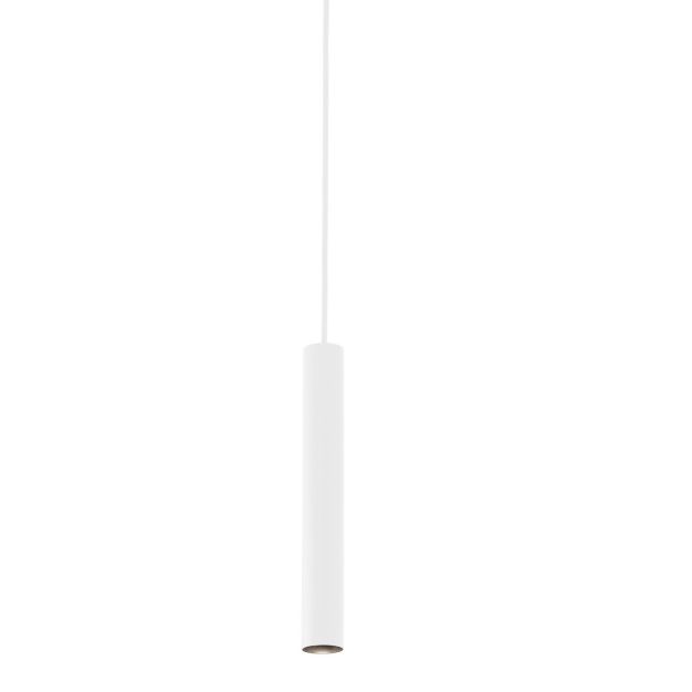 Faro Neso Top - hanglamp voor magnetische rail - Ø 3,5 x120 x 16,5 cm - 5W LED warm wit (3000K) incl. - 40° lichtbundel - wit
