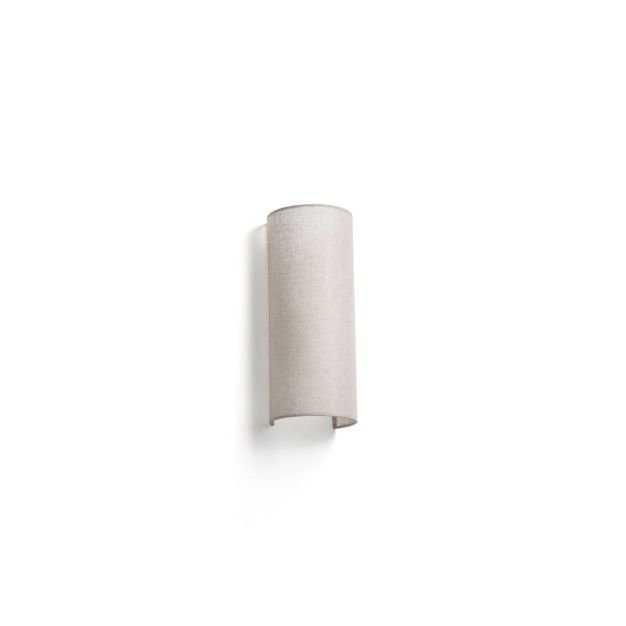 Faro Otton long & round - wandlamp - 12,5 x 14,8 x 37 cm - lichte jute