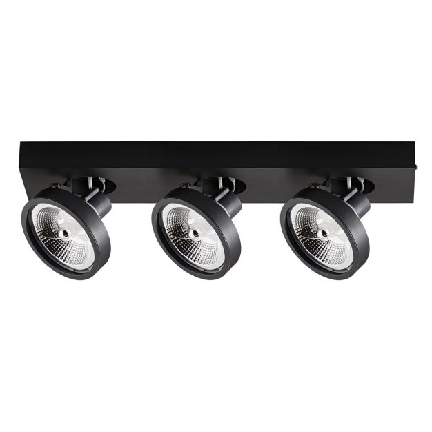 VK Lighting Kylos - opbouwspot 3L - 50,5 x 12 x 12,9 cm - zwart
