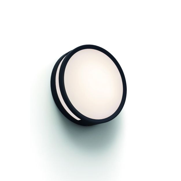 Lutec Rola - buiten plafond/wandverlichting - Ø 18,3 x 4,8 cm - 13W LED incl. - IP54 - zwart