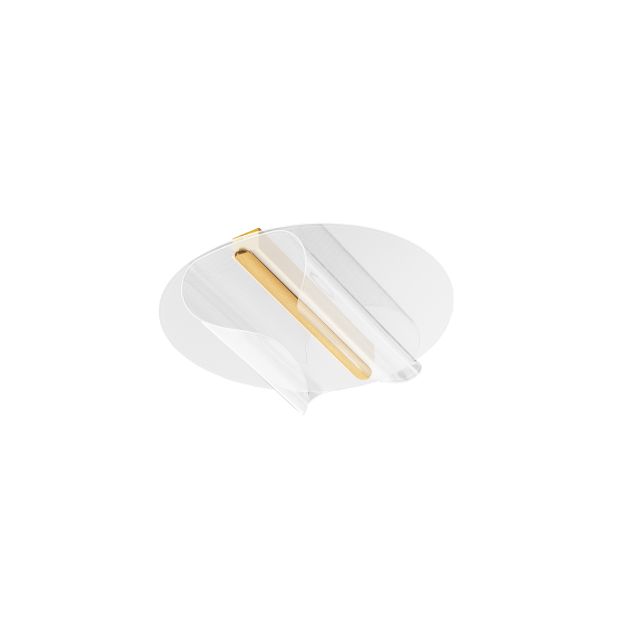 Nova Luce Valentin - plafondlamp - Ø 55 x 13 cm - 20W dimbare LED incl. - messing goud