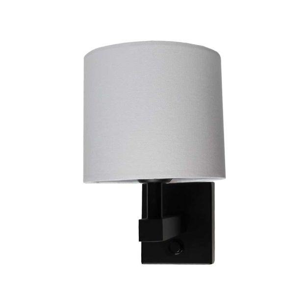 Artdelight Lavos - wandverlichting met schakelaar - 9 x 11,5 cm - zwart