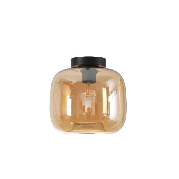 Artdelight Preston - plafondverlichting - Ø 24 x 23 cm - amber