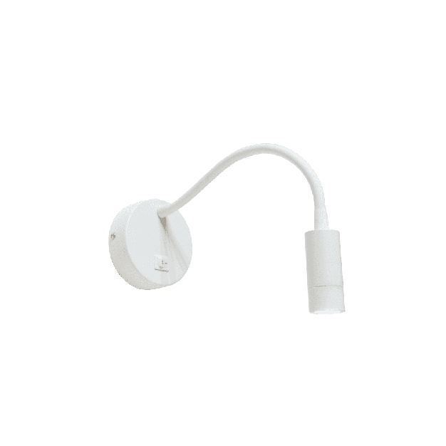 Artdelight Flexi-C - wandverlichting met schakelaar - Ø 10 x 34 cm - 3W LED incl. - wit