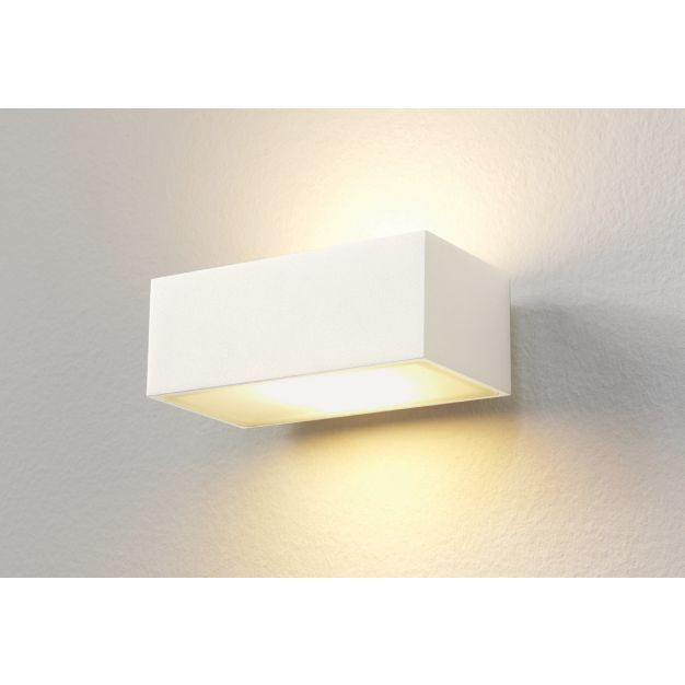 Artdelight Eindhoven100 - buiten wandverlichting - 13 x 8,2 x 5 cm - 2 x 5W dimbare LED incl. - IP54 - wit