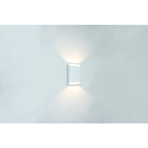 Artdelight Diaz Small - wandverlichting - 4 x 10 x 15 cm - 2 x 3W LED incl. - IP54 - wit