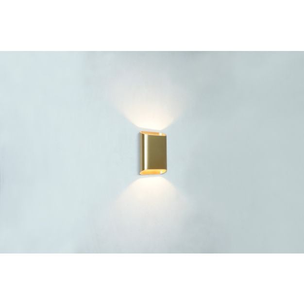 Artdelight Diaz Small - wandverlichting - 4 x 10 x 15 cm - 2 x 3W LED incl. - IP54 - warm goud