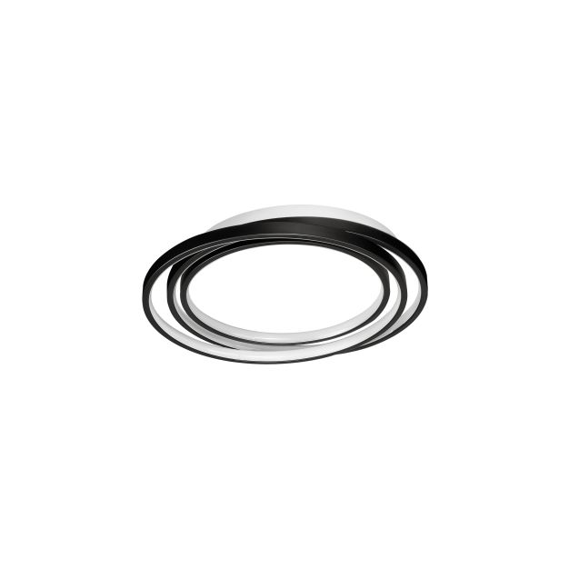 Nova Luce Arbor - plafondlamp - 44 x 40 x 8 cm - 27W dimbare LED incl. - mat zwart