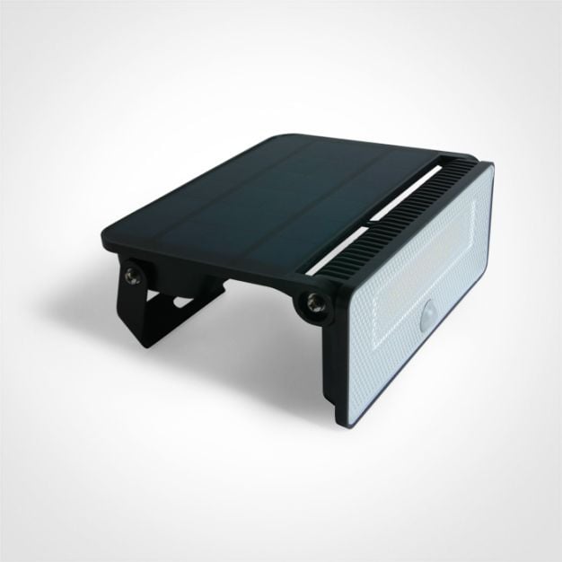 ONE Light - wandlamp op zonne-energie met dag/nacht- en PIR-sensor - 18,4 x 13,9 x 2,9 cm - 12W LED incl. - IP54 - zwart