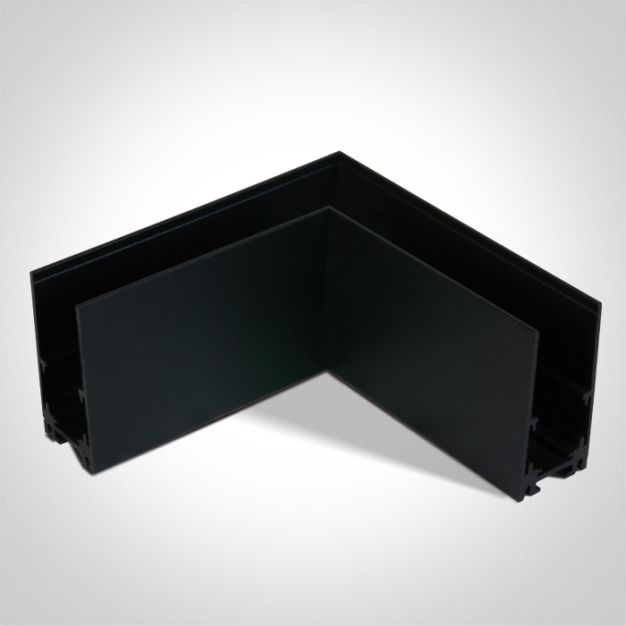 ONE Light magnetisch railsysteem MIDI - horizontaal opbouwhoekprofiel - 11 x 2,7 x 5,5 cm - zwart