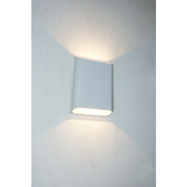 Artdelight Diaz Large - wandverlichting - 4 x 14,5 x 20 cm - 2 x 6W LED incl. - IP65 - wit