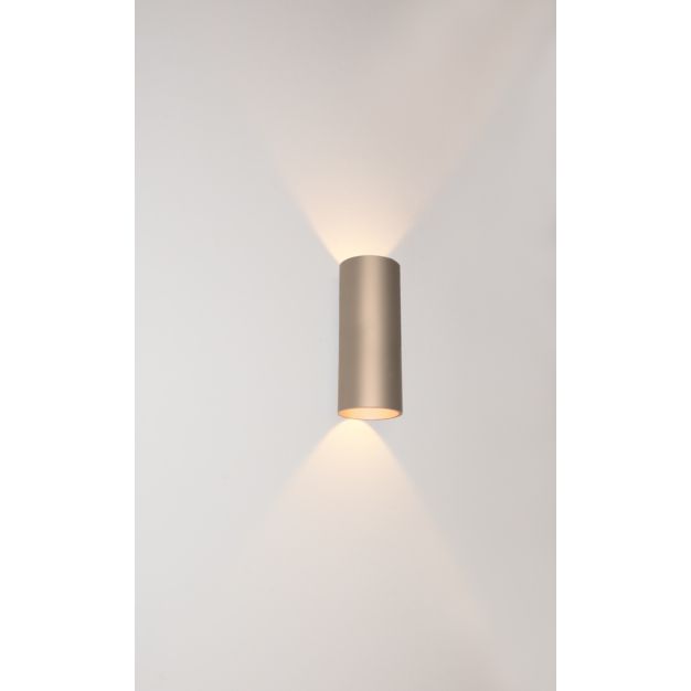 Artdelight Brody - wandlamp - Ø 7,2 x 18 cm - 2 x 4W LED incl. - IP54 - champagne