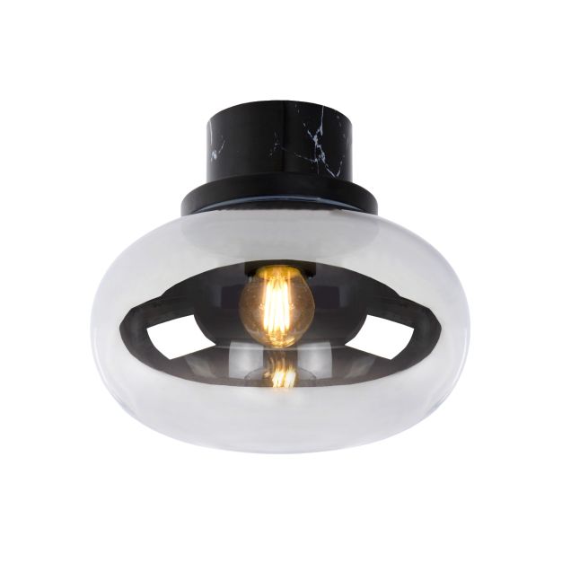 Lucide Lorena - plafondverlichting - Ø 23 x 20 cm - IP44 - fumé