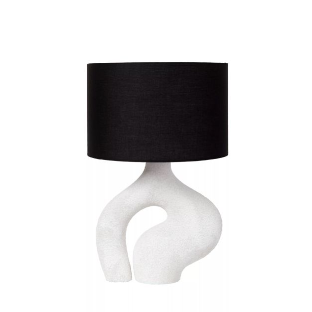 Lucide Forma - tafellamp - Ø 34 x 54 cm - wit met zwart