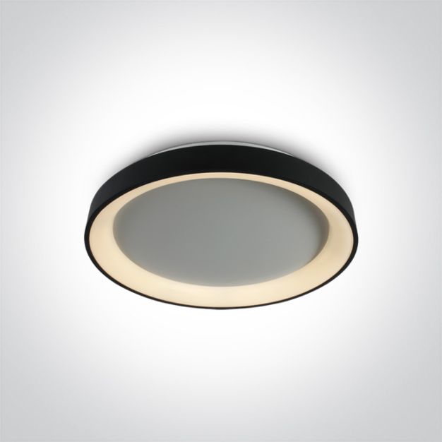 ONE Light LED Decorative Plafo - plafondverlichting - Ø 37,5 x 5,7 cm - 30W dimbare LED incl. - zwart