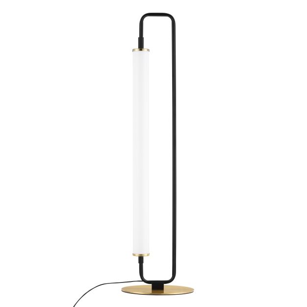 Nova Luce Wetro - tafellamp - 18 x 67,5 cm - 20W LED incl. - mat zwart en goud