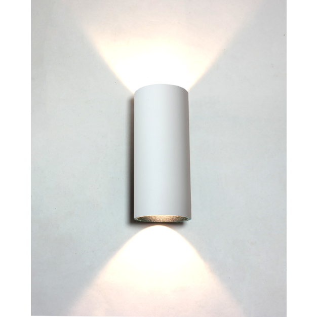 Artdelight Brody2 - buiten wandverlichting - 7,2 x 7,2 x 18 cm - 2 x 4W dimbare LED incl. - IP54 - wit