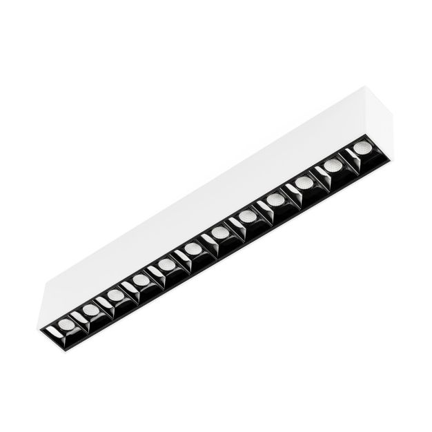 Faro Neso Point-12 - armatuur voor magnetische rail - 32 x 3,4 x 5,6 cm - 16W DALI dimbare LED warm wit (2700K) incl. - 34° lichtbundel - wit