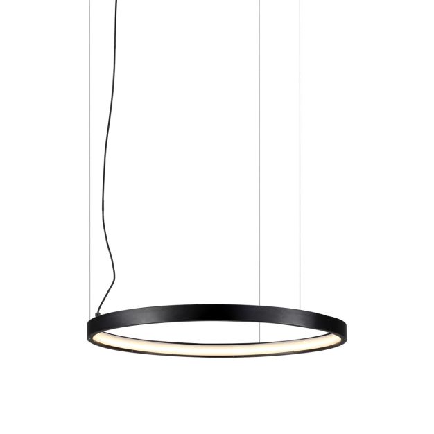 VK Lighting Circulus - hanglamp - Ø 52,7 x 200 cm - 24W dimbare LED incl. - zwart