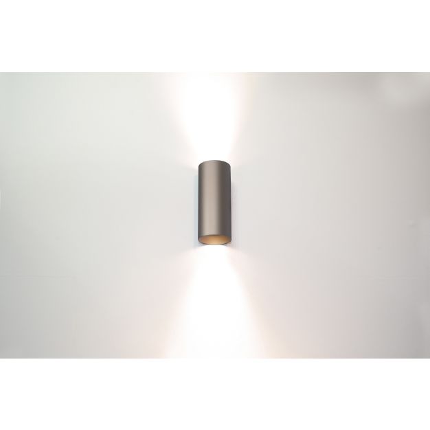 Artdelight Roulo2 - wandverlichting - Ø 6,5 x 15,4 cm - champagne