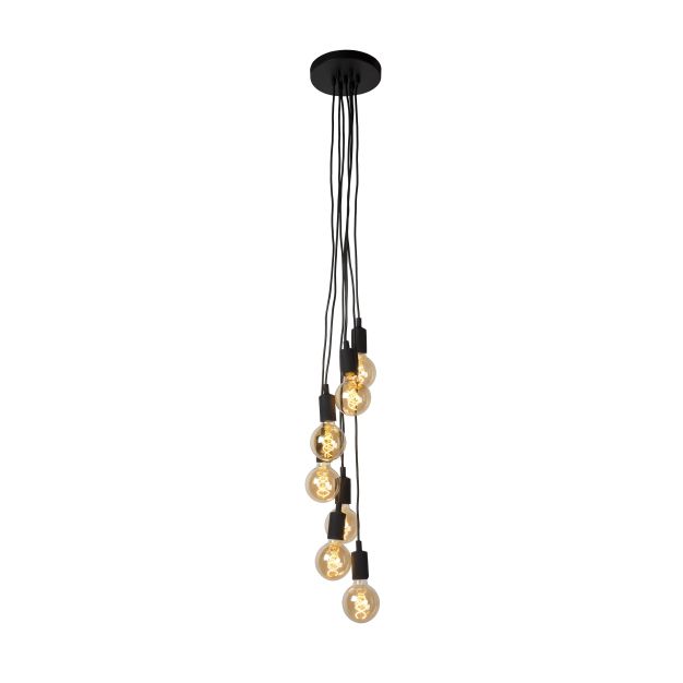 Lucide Fix Multiple - hanglamp - Ø 50 x 130 cm - zwart