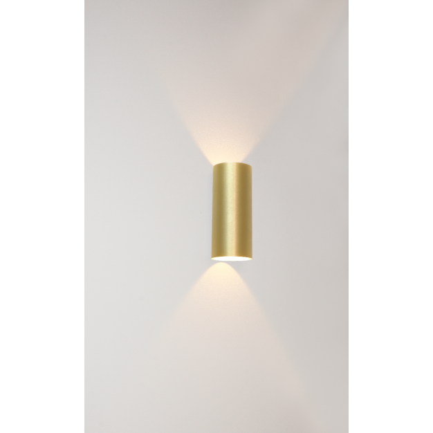 Artdelight Brody - wandlamp - Ø 7,2 x 18 cm - 2 x 4W LED incl. - IP54 -  geborsteld goud