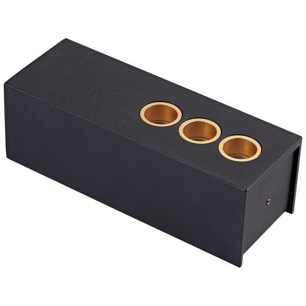 VK Lighting Tetra - plafond/wandverlichting - 13,2 x 4,4 x 4,8 cm - 6W LED incl. - zwart