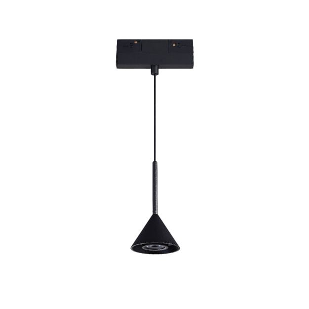 VK Lighting Kona - magnetisch railsysteem - hanglamp - 13,9 x 8 x 21,2 cm - 6W dimbare LED incl. - zwart
