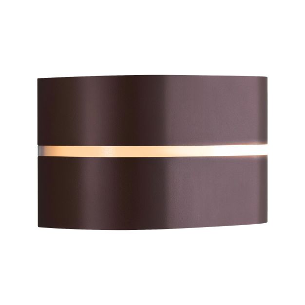 Nordlux Sibelis - buiten wandverlichting - 19,5 x 11,5 x 12 cm - IP54 - bruin