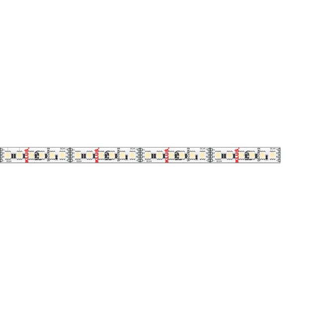 Klus LED strip - 0,8cm breed, 500cm lengte - 24Vdc - 19,2W LED per meter - 120 LEDs per meter - IP20 - RGB
