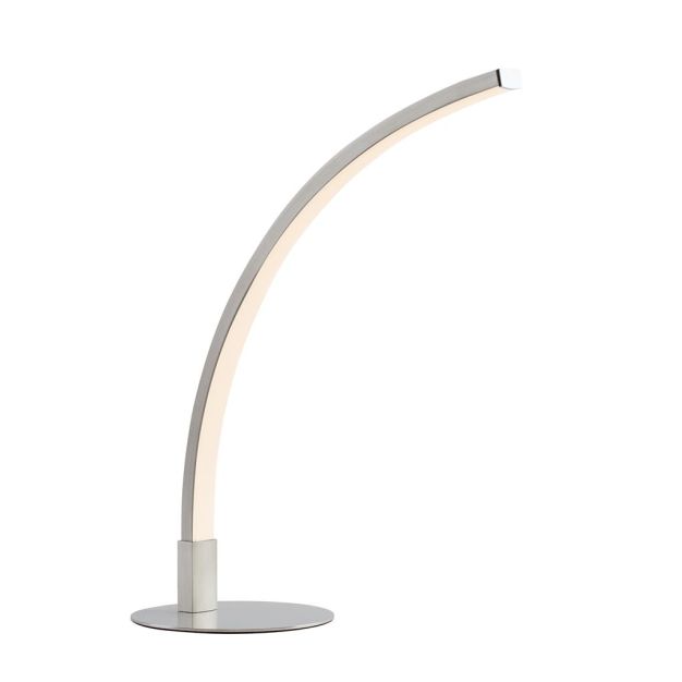 Searchlight Crane - tafellamp - 28 x 34 cm - 6,42W LED incl. - satijn zilver