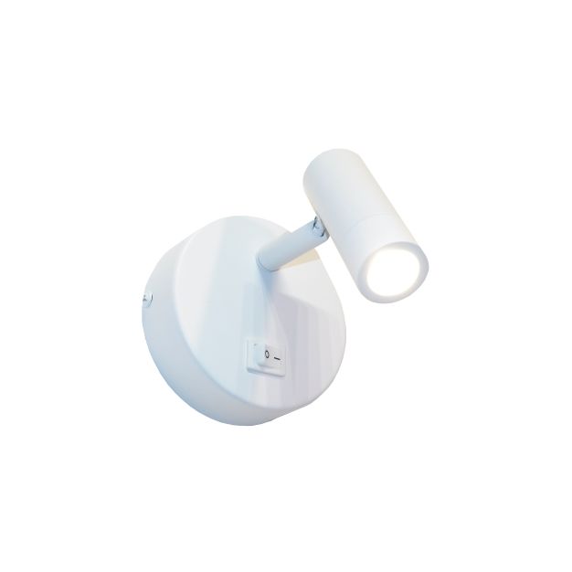 Artdelight Simply - wandverlichting met schakelaar - Ø 10 cm - 3W LED incl. - wit