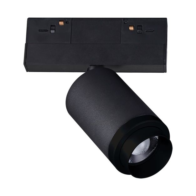 VK Lighting Kona - magnetisch railsysteem - railspot met zoom - 13,9 x 6,1 x 15,3 cm - 10W dimbare LED incl. - zwart