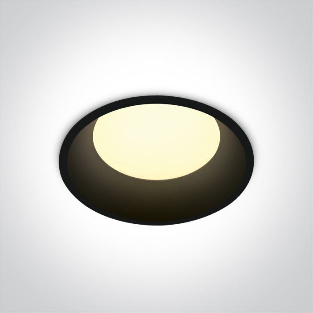 ONE Light Downlights Fixed LED - inbouwspot - Ø 120 mm, Ø 110 mm inbouwmaat - 12W LED incl. - zwart