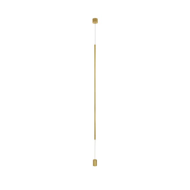 Nova Luce Elettra - hang/staanlamp - Ø 7 x 300 cm - 20W LED incl. - messing goud