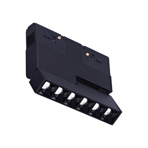 VK Lighting Kona - magnetisch railsysteem - kantelbare railbalk - 11,2 x 2 x 9,6 cm - 9W dimbare LED incl. - zwart
