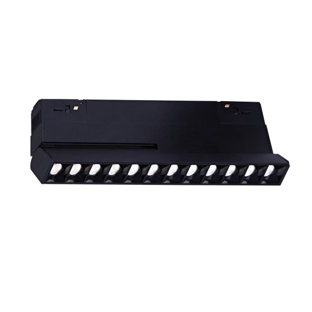 VK Lighting Kona - magnetisch railsysteem - kantelbare railbalk - 22 x 2 x 9,6 cm - 17W dimbare LED incl. - zwart