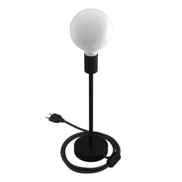 Creative Cables Alzaluce - tafellamp - Ø 12 x 39 cm - metaal - zwart